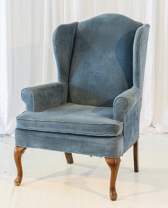 Blue Armchair rental Austin, TX