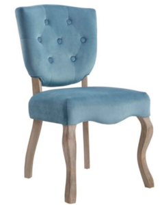 Blue Armless Chair rental Austin, TX
