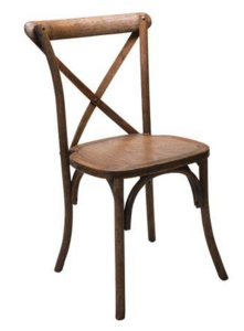 Cross Back Wooden Chair rental in Miami-Ft. Lauderdale, FL