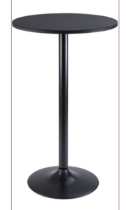 Black matte cocktail table rental Miami-Ft. Lauderdale, FL