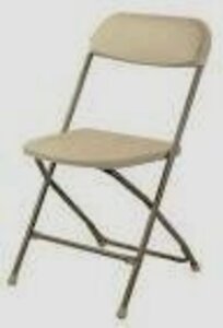 Beige Plastic Folding Chairs rental San Diego, CA