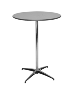Round Pedestal Cocktail Table rental Chicago, IL