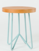 Short Wooden Cafe Stool rental in Los Angeles, CA