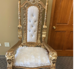 Gold Throne Chair rental Chicago, IL