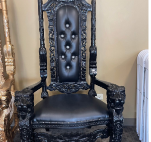 Black Throne Chair rental Chicago, IL