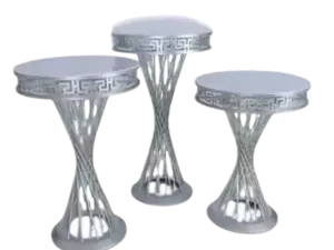 Silver Spiral Pedestals rental New York, NY