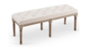Ivory Tufted Bench rental in San Diego, CA