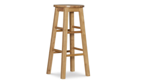Natural Wood Barstool rental San Diego, CA
