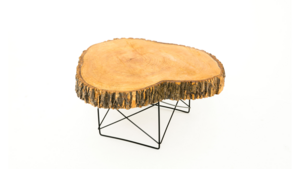 Live Edge Heart Side Table rental Los Angeles, CA