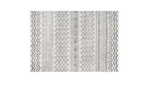 Black and White Geometric Rug rental San Diego, CA