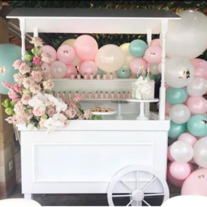 White Candy Cart rental Austin, TX