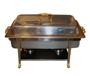  8 Qt Stainless Chafer W/Brass Accents rental Chicago, IL