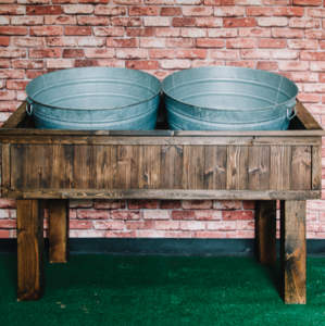 Beverage tub with wooden stand rental Los Angeles, CA