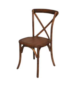 Cross back wooden chairs rental Chicago, IL