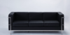 Jaxon – Black Leather Sofa rental in Austin, TX