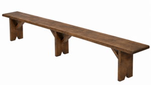 8' Fruitwood Vineyard Bench rental Austin, TX