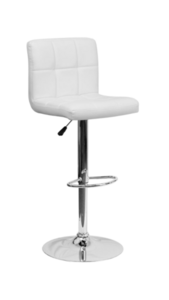 Quilted Bar Stool | White rental Salt Lake City, UT