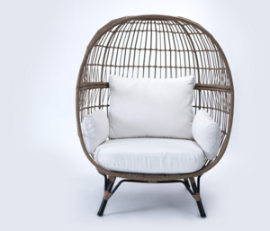 Wicker Cushioned Egg Chair rental Austin, TX