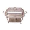 Silver Embellished Square Chafer rental in Dallas-Ft. Worth, TX