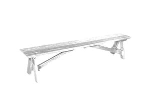 White Wooden Bench rental Westchester, NY