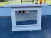 White Wood Folding Bar with Mirror rental in Westchester, NY