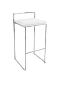 Contemporary Silver Barstool rental Westchester, NY
