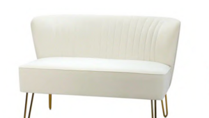 Ivory Loveseat W/ Gold Legs rental Phoenix, AZ