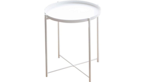 White Tray Side Table rental Phoenix, AZ