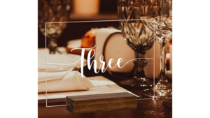 Clear Rectangle Table Numbers Set 1-20 rental Phoenix, AZ