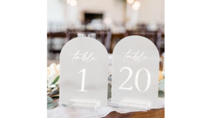 Frosted Table Numbers 1-20 rental Phoenix, AZ