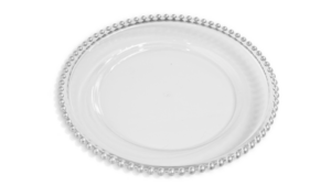 Silver Beaded Acrylic Chargers rental Phoenix, AZ