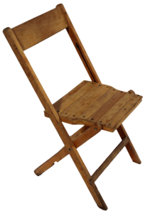 Wood Slatted Folding Chair rental Austin, TX