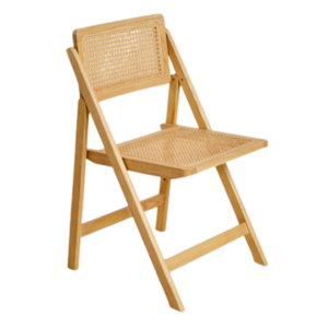 Natural Rattan Folding Chair rental Austin, TX