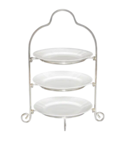 3-Tiered Silver Dessert Stand (18") rental Chicago, IL