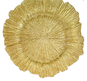 13" Gold Star Glass Charger rental Dallas-Ft. Worth, TX