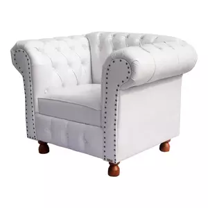 White tufted armchair rental Baltimore, MD