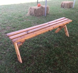 Wood pine bench rental Houston, TX