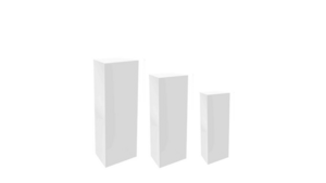 White Square Pedestal Trio rental Houston, TX