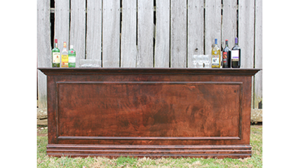 8' Mahogany Wood Bar rental Nashville, TN