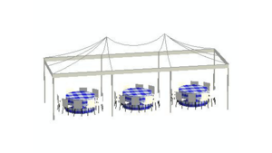 10' X 30' High Peak Frame Tent rental Nashville, TN