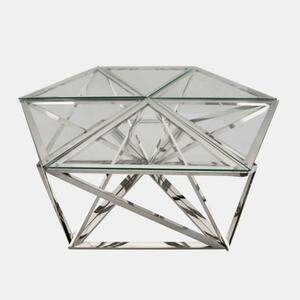 HEXAGON PULL OUT SILVER - COFFEE TABLE rental Atlanta, GA