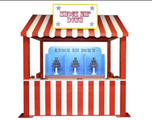 Knock 'Em Down Carnival Game rental Austin, TX