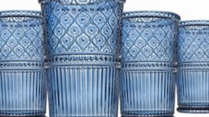 Blue Vintage Water Glasses rental Denver, CO