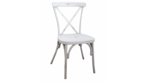 White Wash Crossback Chair rental Denver, CO