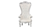 White and Silver Throne Chair rental in Atlanta, GA
