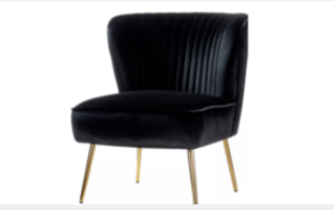 Black Velvet Side Chair rental Houston, TX