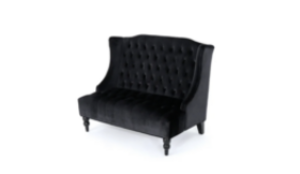 Black Settee rental Houston, TX