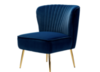 Navy Blue Velvet Side Chair rental in Houston, TX