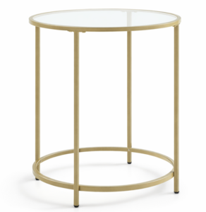Gold Round Side Table rental Houston, TX