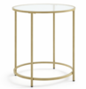 Gold Round Side Table rental in Houston, TX